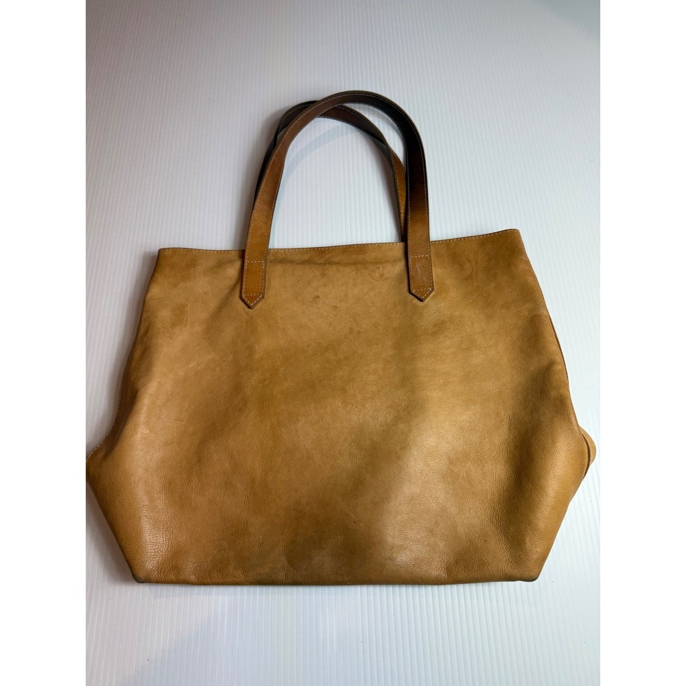 Madewell Transport Tote English Saddle Tan Leather‎ Shoulder Bag Large G1263 - Picture 8 of 16
